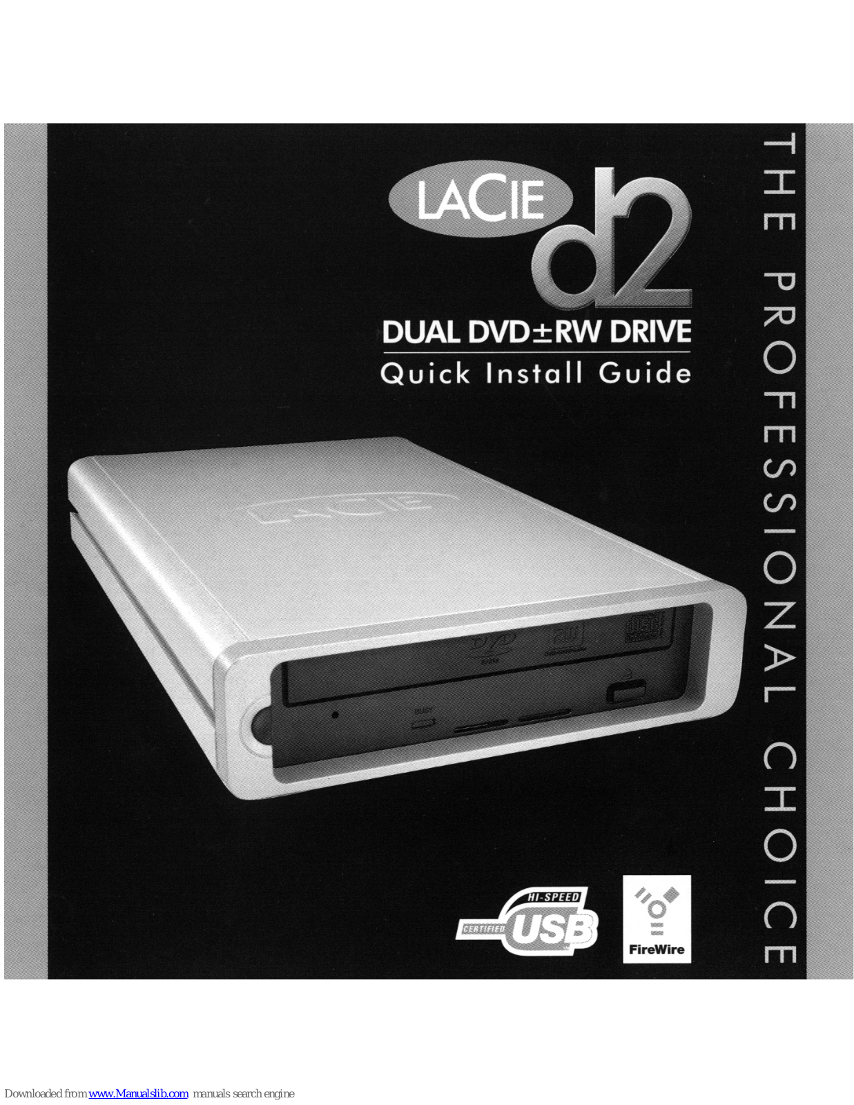 LaCie Dual DVD±RW Drive, d2 Installation Manual - ManualMachine.com