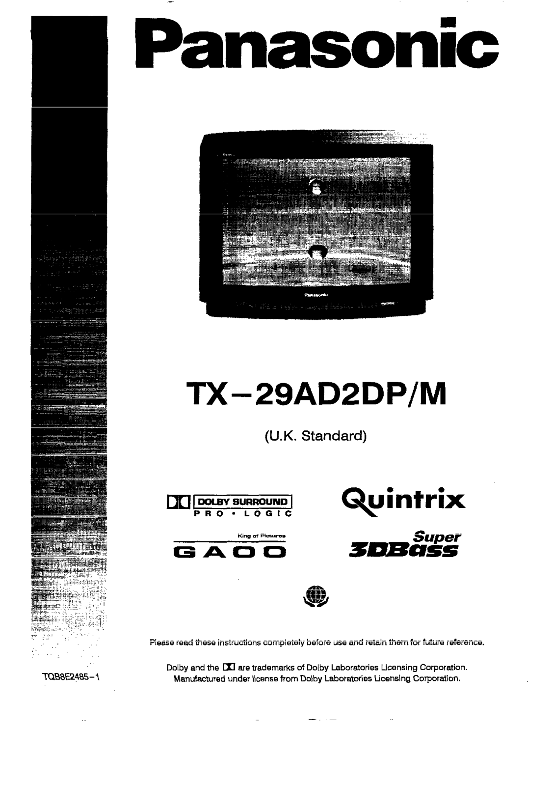 Panasonic TX-29AD2DPM User Manual