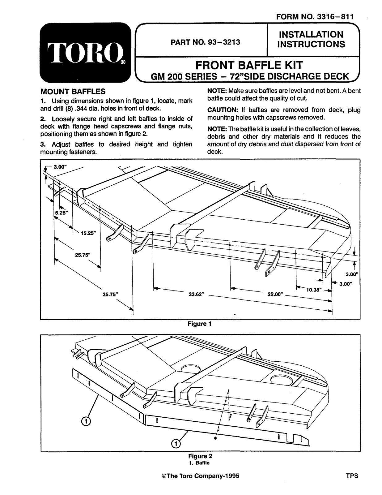 Toro 93-3213 Installation Instructions