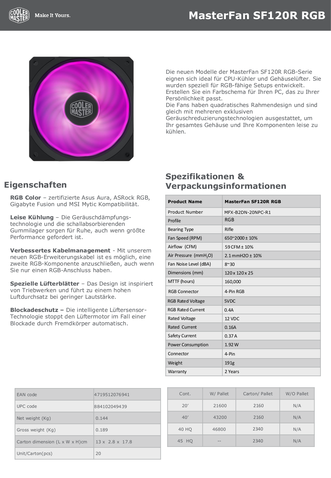 Cooler Master MFX-B2DN-20NPC-R1 User Manual