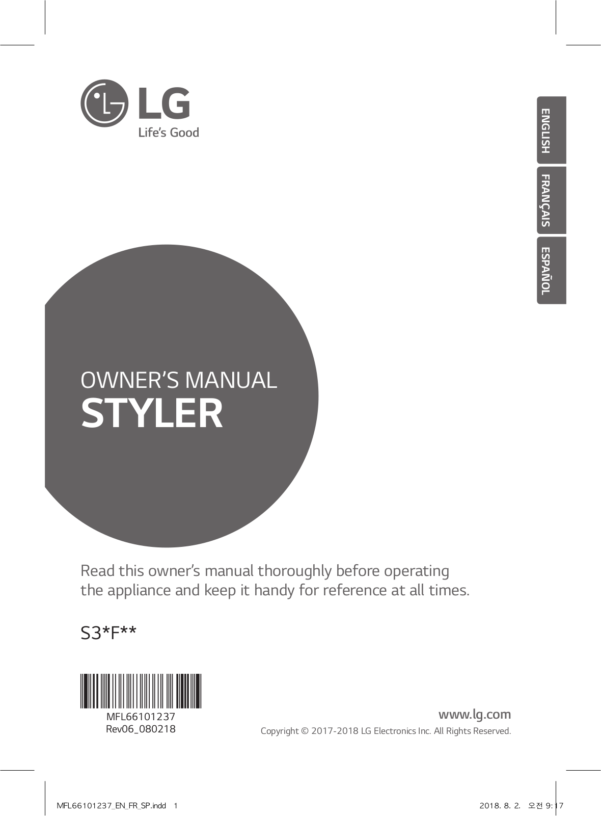 LG S3MFBN-SMART, MFL66101237-06 Owner’s Manual