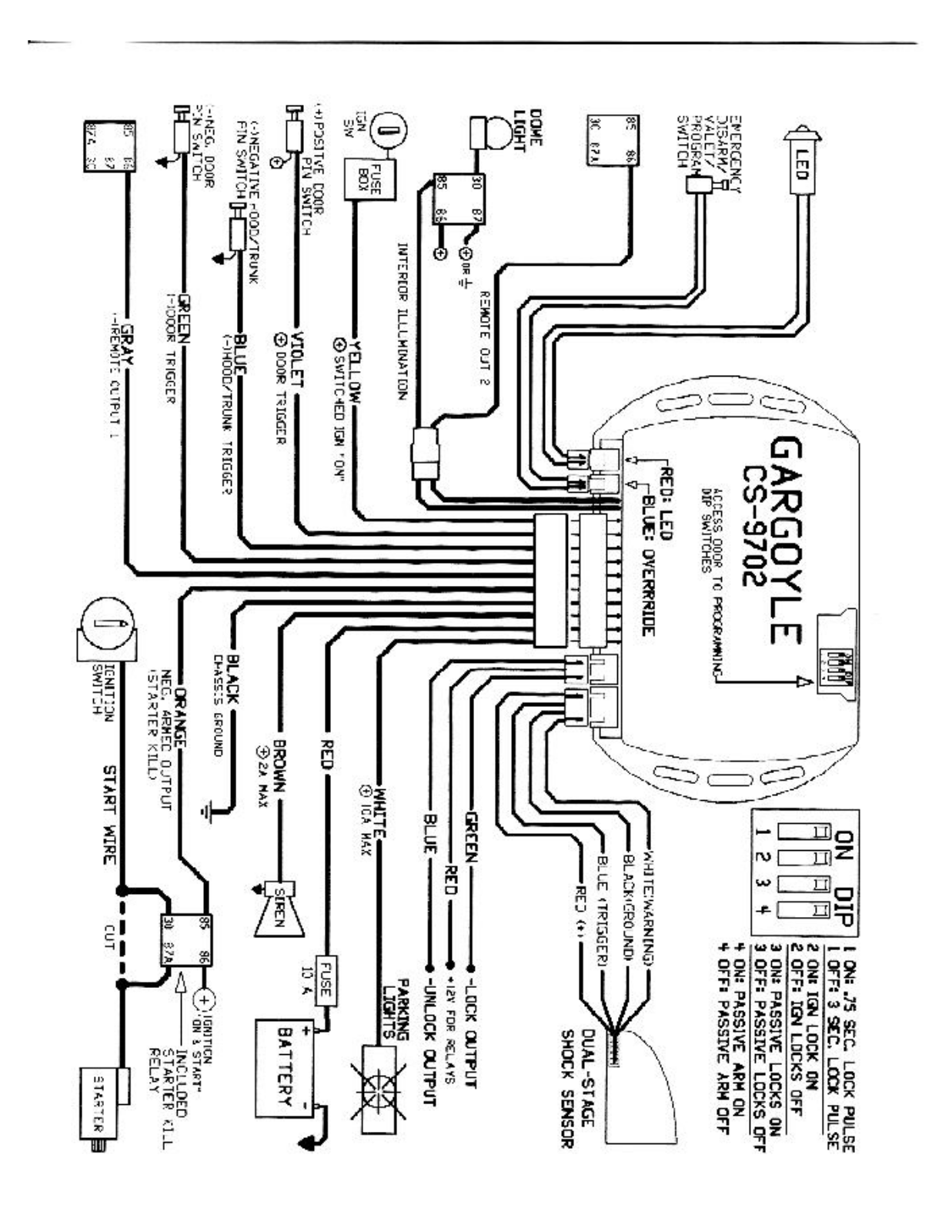 Crimestopper CS-9702 Wiring Diagram