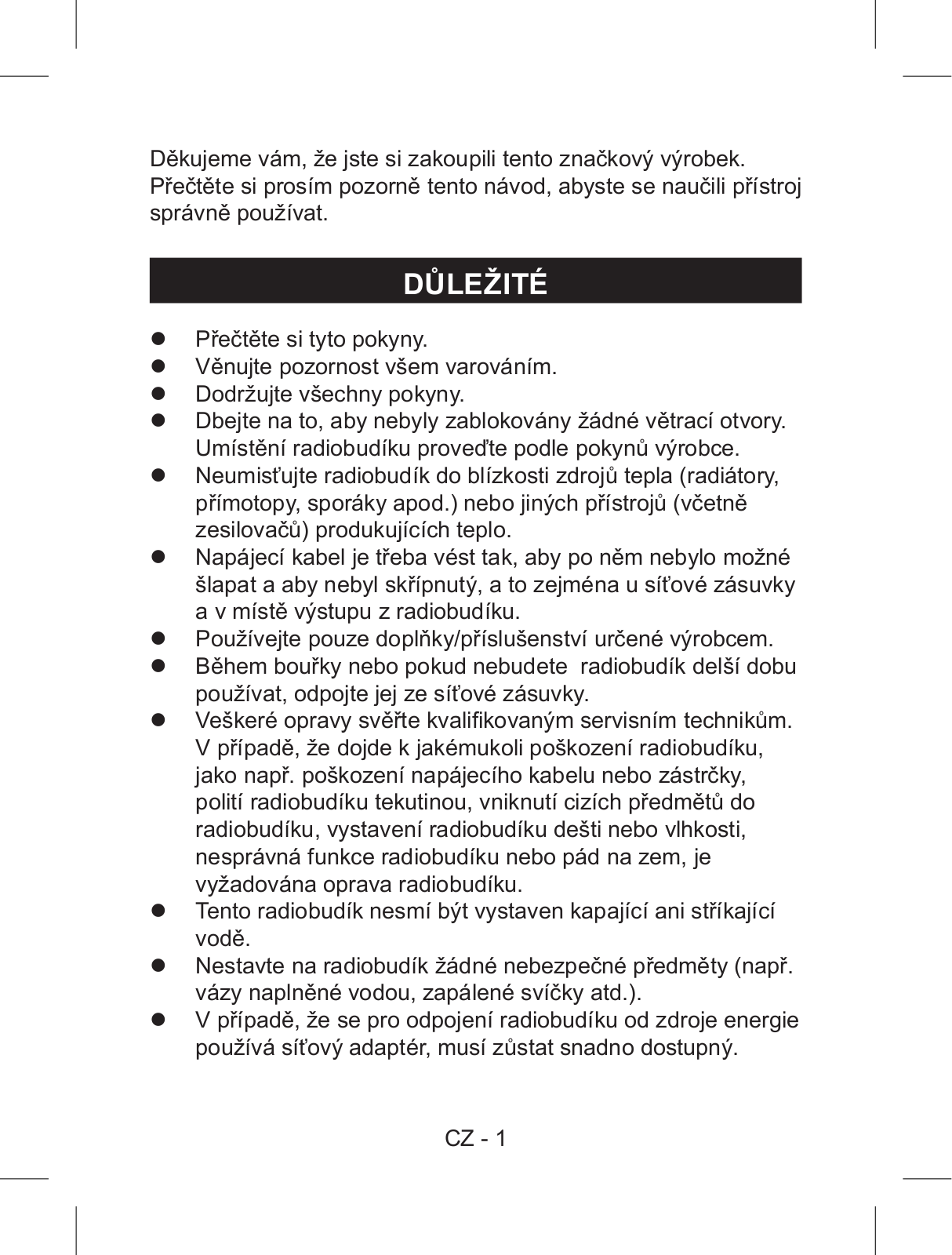 Sencor SRC 180 RD User Manual