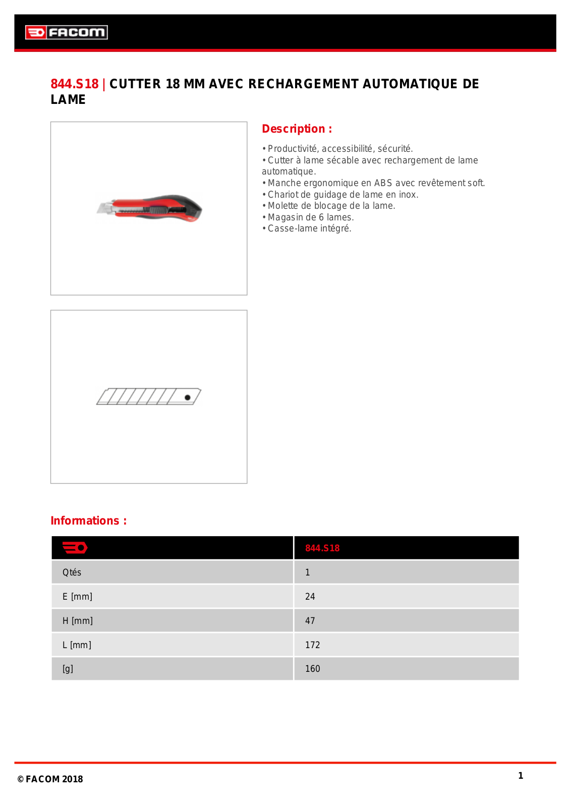 Facom 844.S18PB Specification - ManualMachine.com