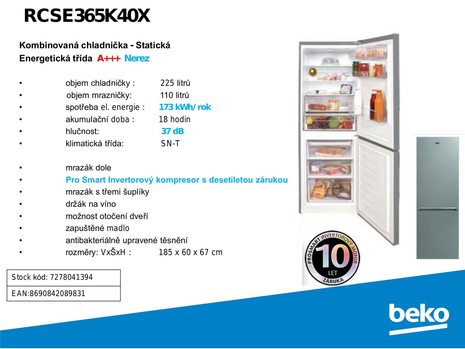 BEKO RCSE 365K40X User Manual