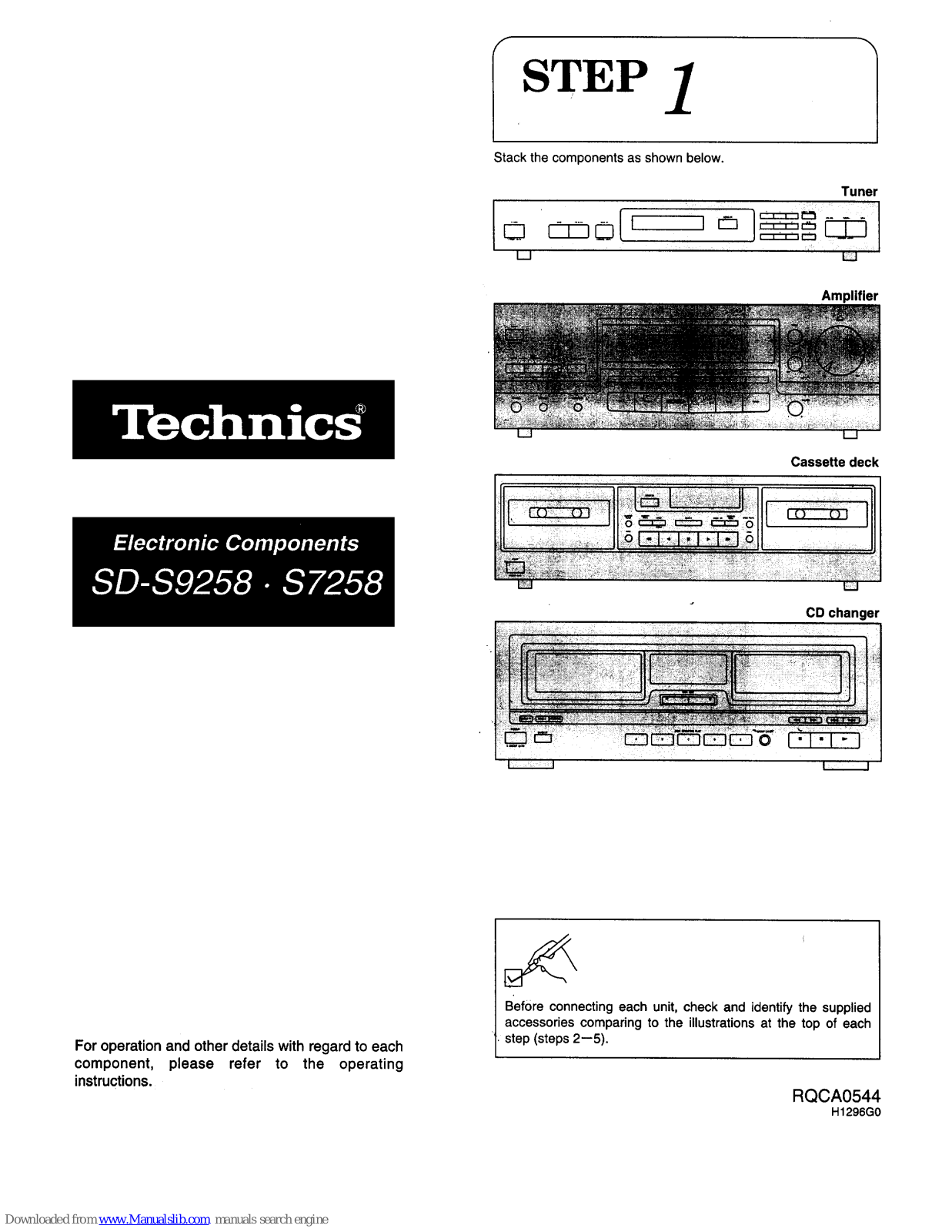 Technics SD-S7258, SD-S9258 Instructions Manual - ManualMachine.com