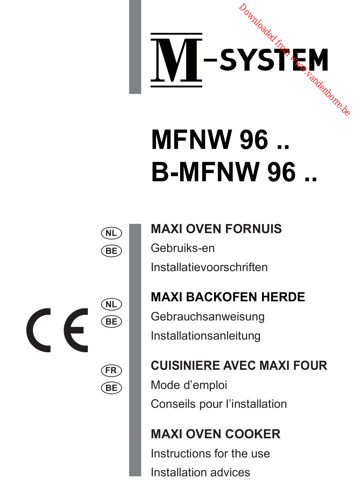 M-SYSTEM MFNW96ANBE User Manual