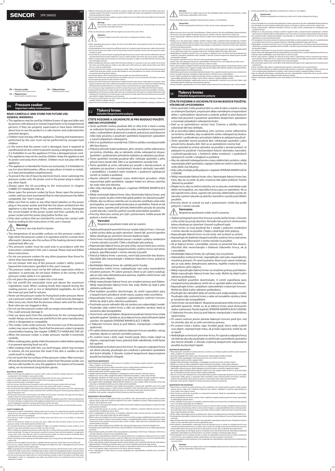 Sencor SPR 3900SS User Manual - ManualMachine.com