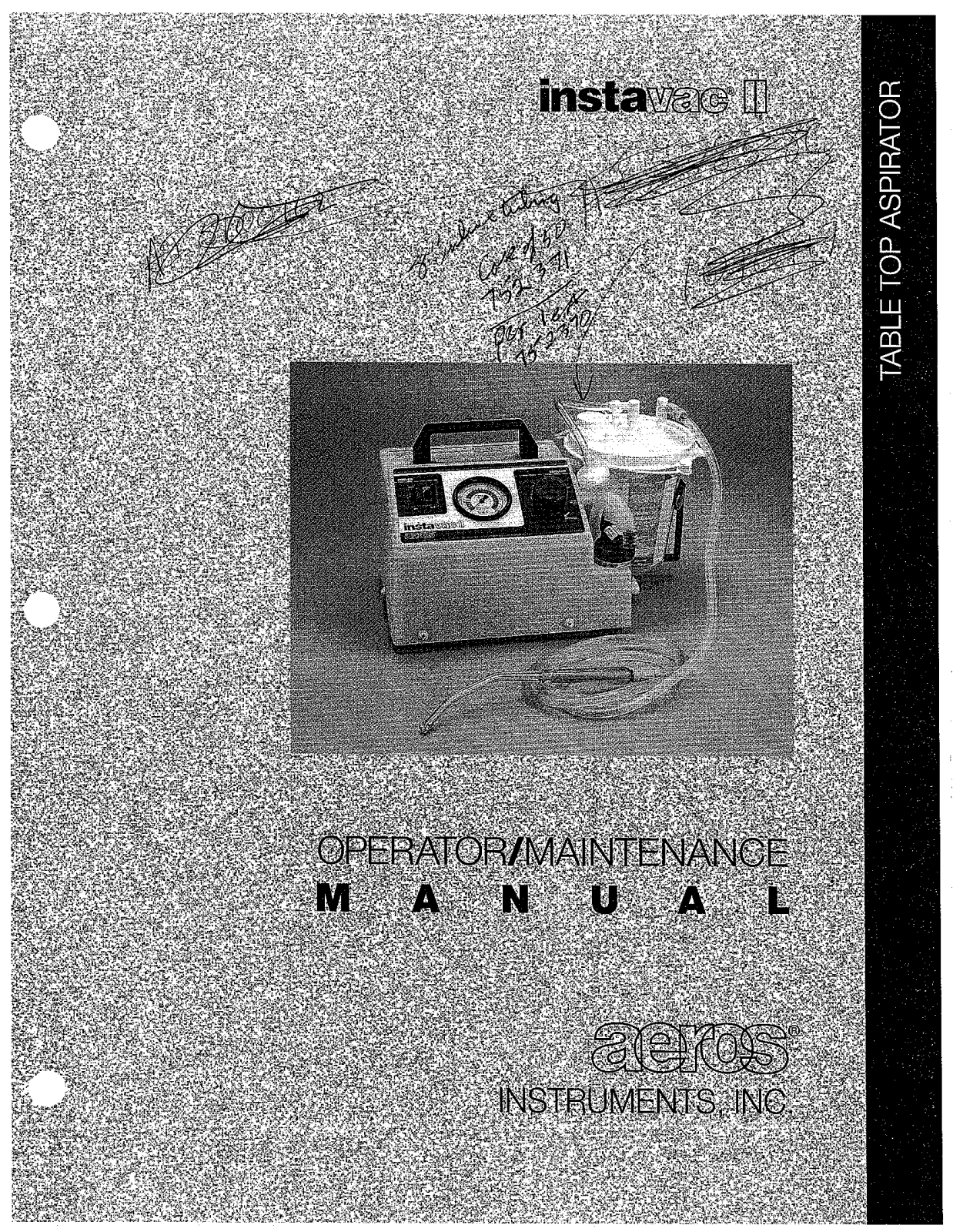 Aeros Aspirator Instavac II User manual