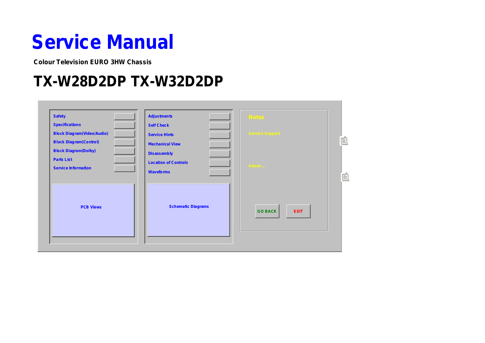 Panasonic WD2DP-E Service Manual