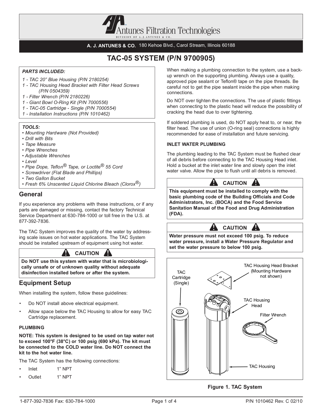 Antunes TAC-05 Installation Manual