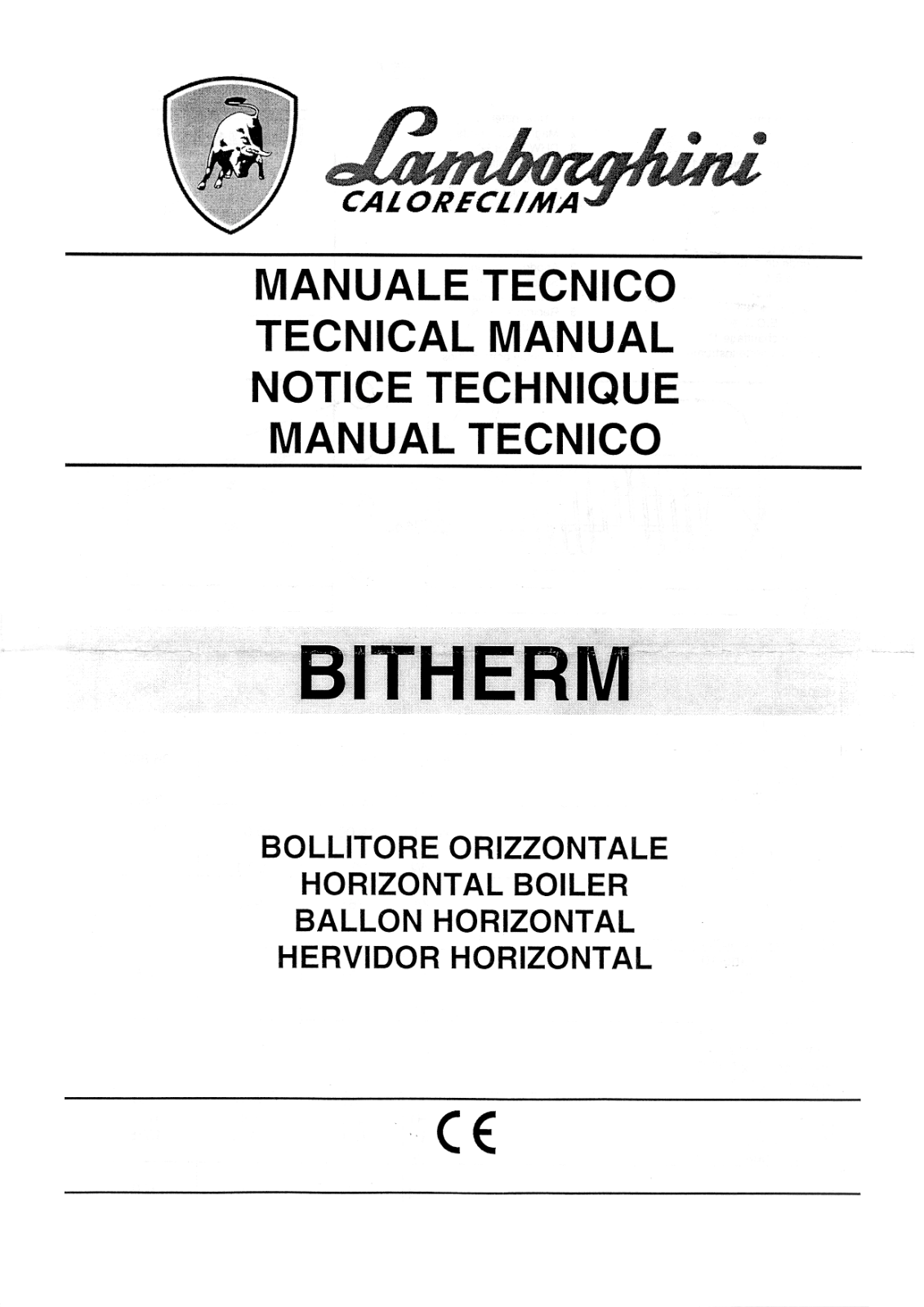 LAMBORGHINI BITHERM User Manual