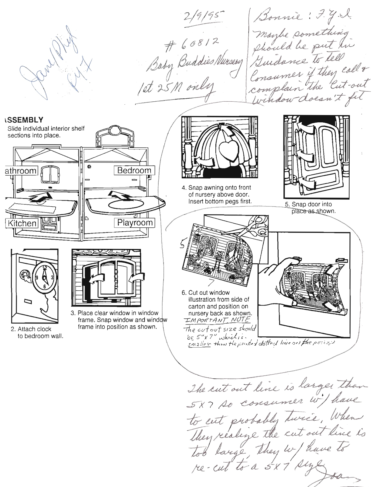 HASBRO Baby Buddies Nursery User Manual