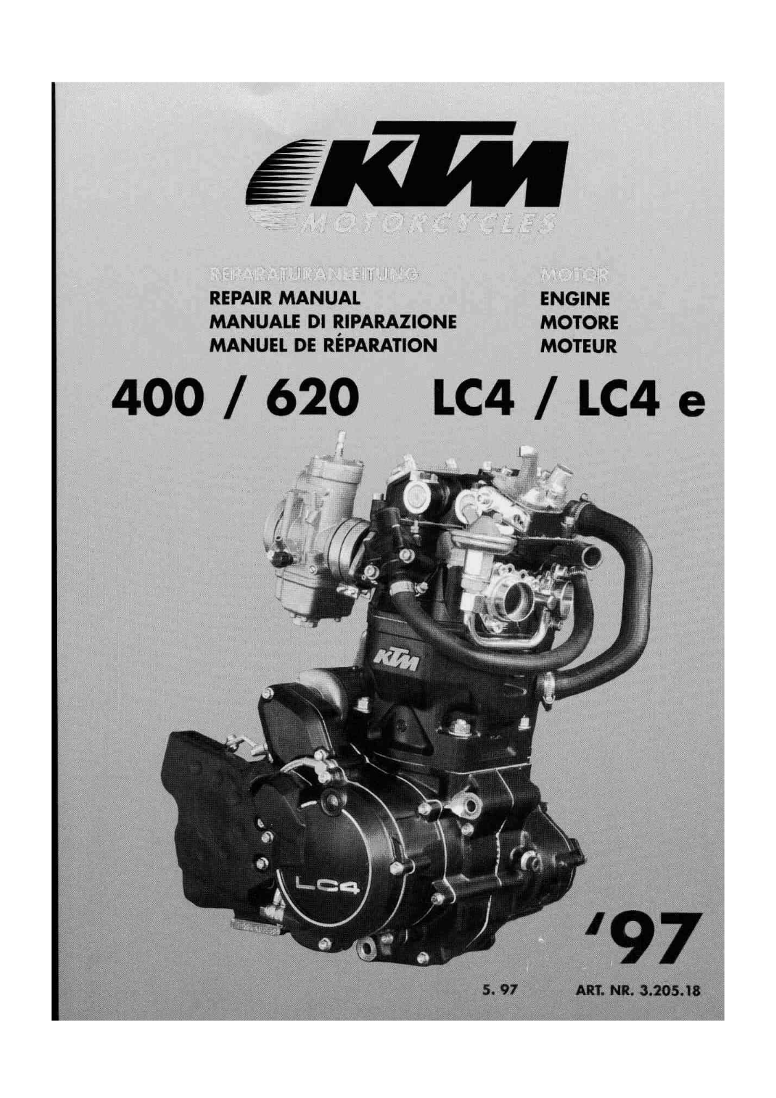 KTM 400 LC4, 620 LC4 '97, 400 LC4e, 620 LC4e '97 Service Manual