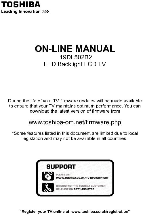 Toshiba 19DL502B2 Instruction manual