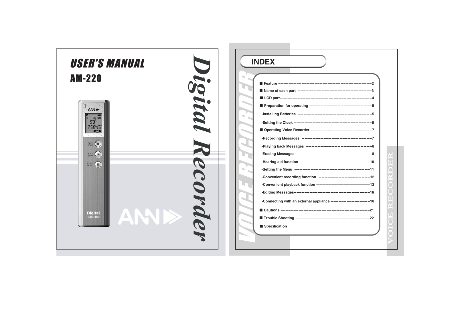 ANN AM-220 User Manual