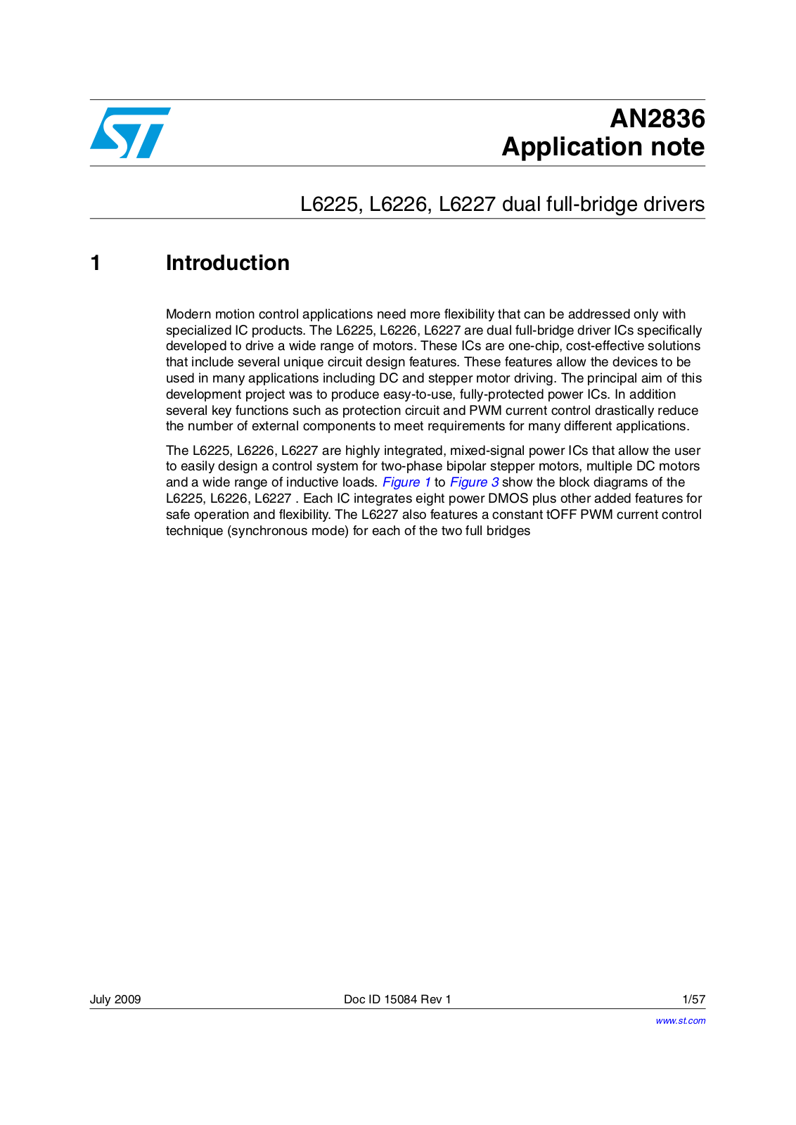 ST AN2836 Application note