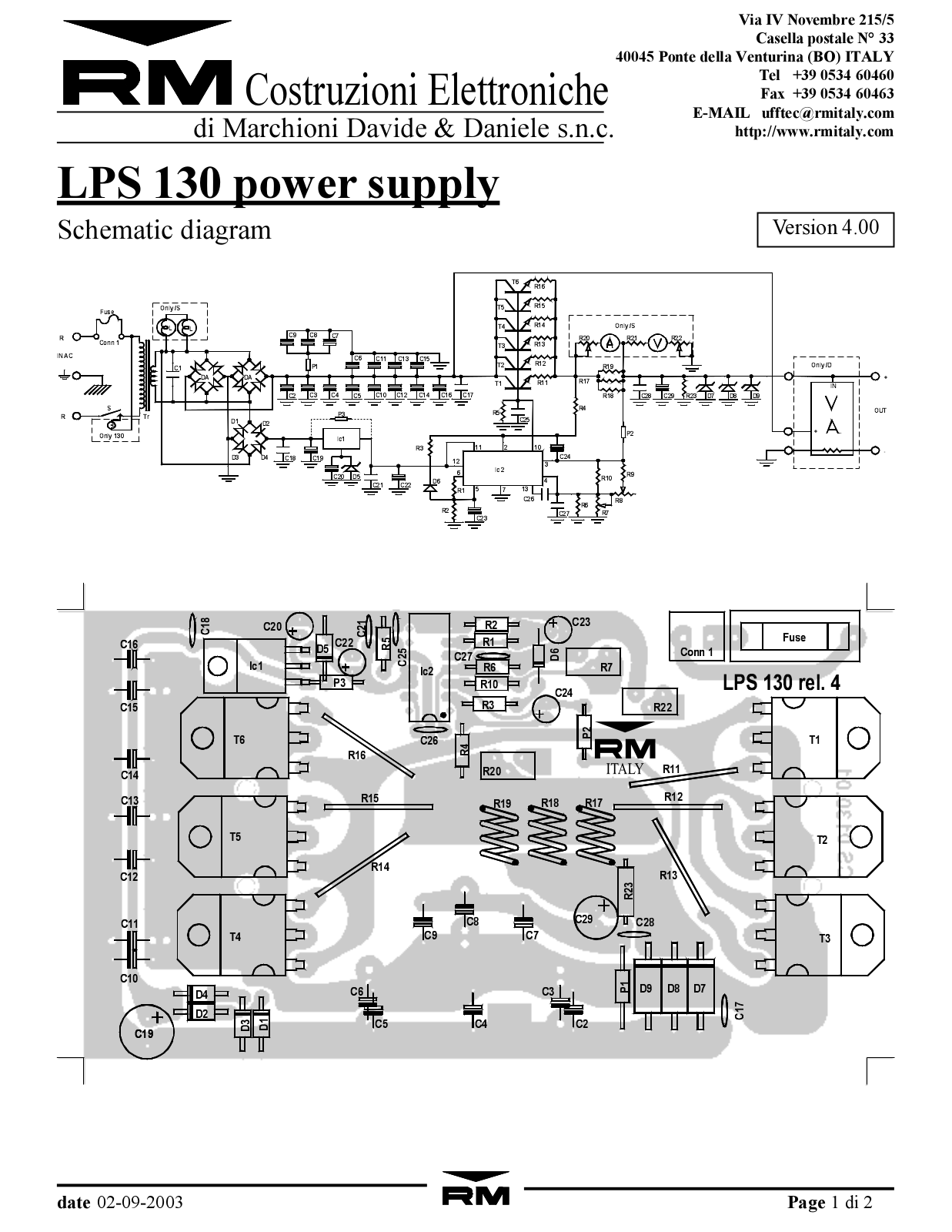 LPS 130D 5-15V 22A Schematic