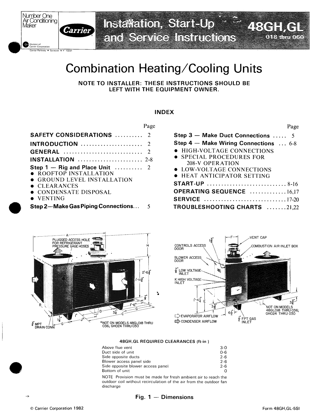 Carrier 48GL User Manual