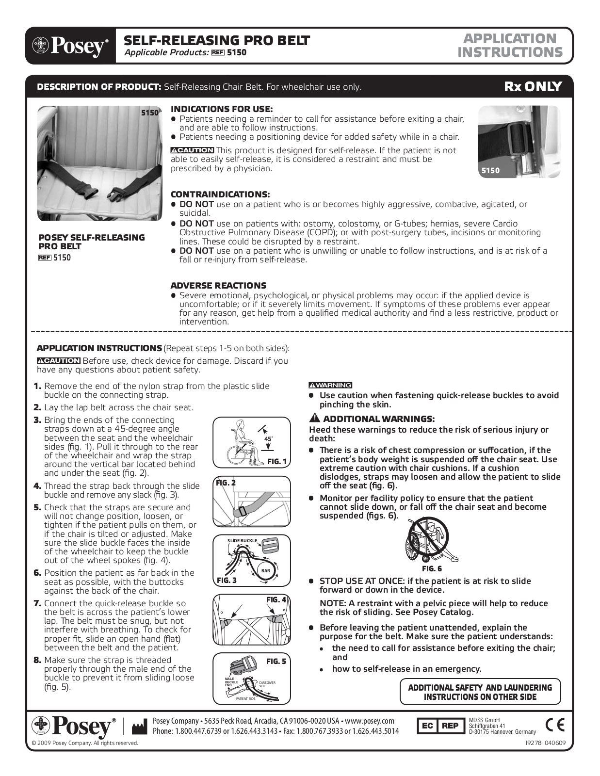 Posey Quick-Release Belts User Manual