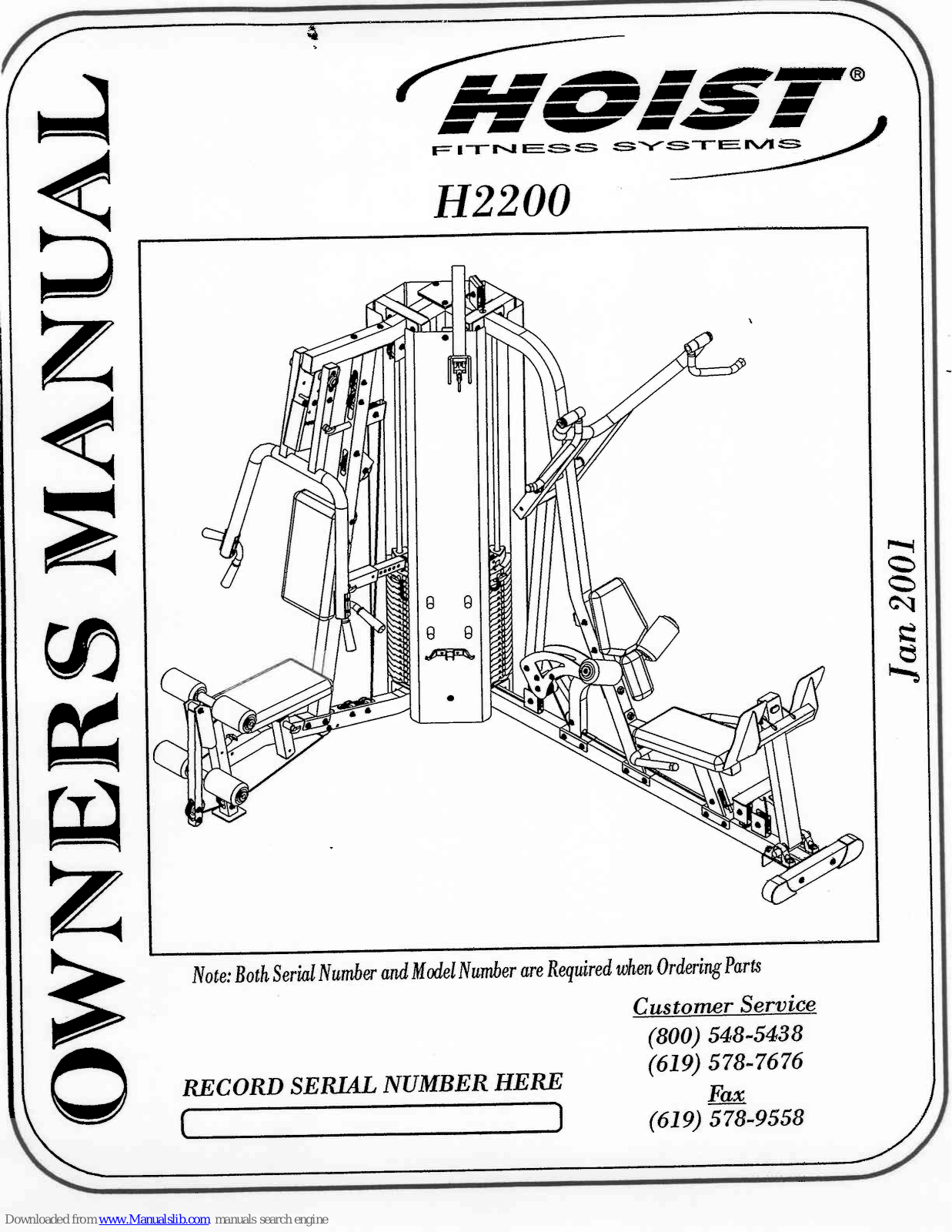 Hoist Fitness H2200 Owner's Manual