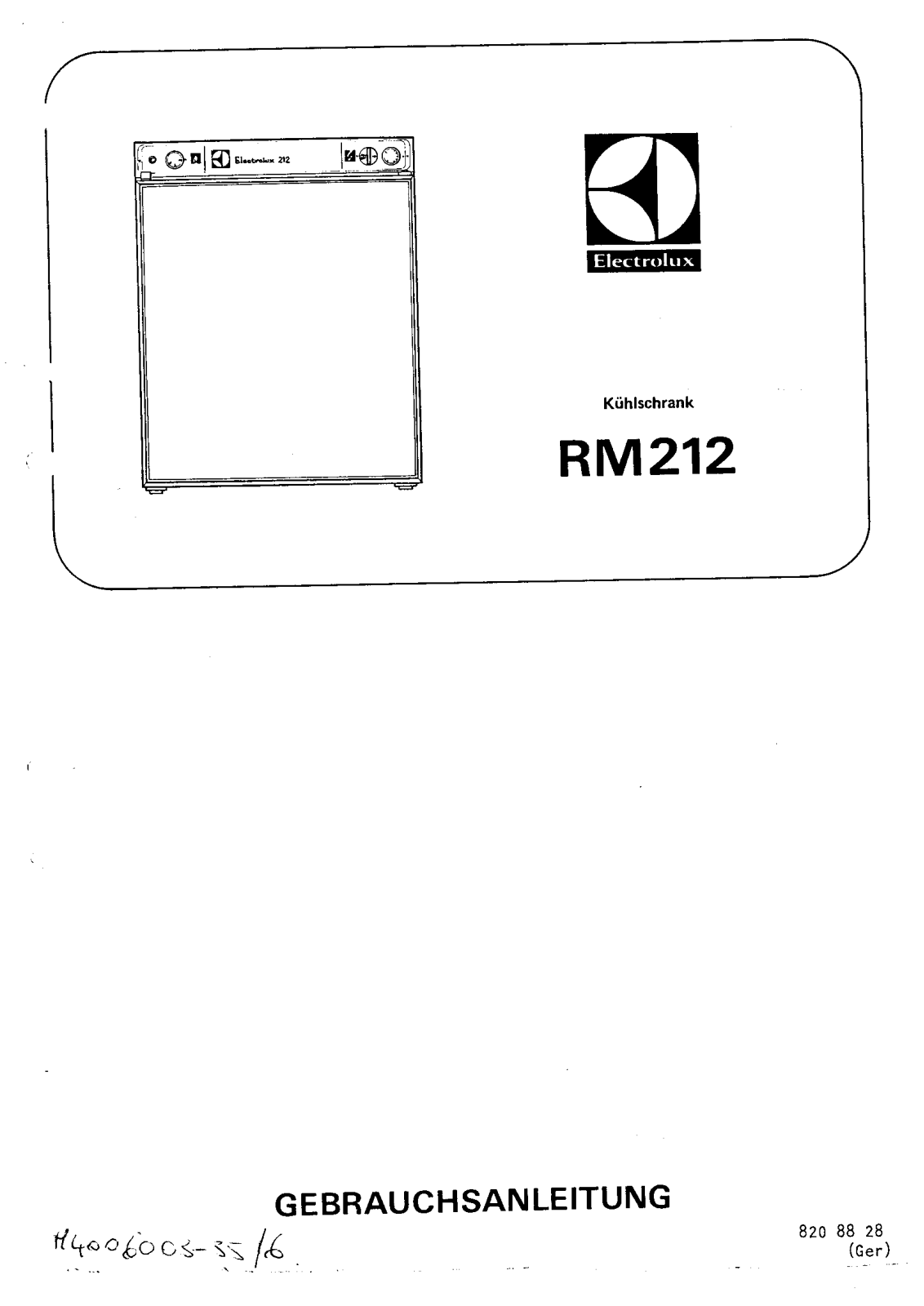 AEG RM212 User Manual