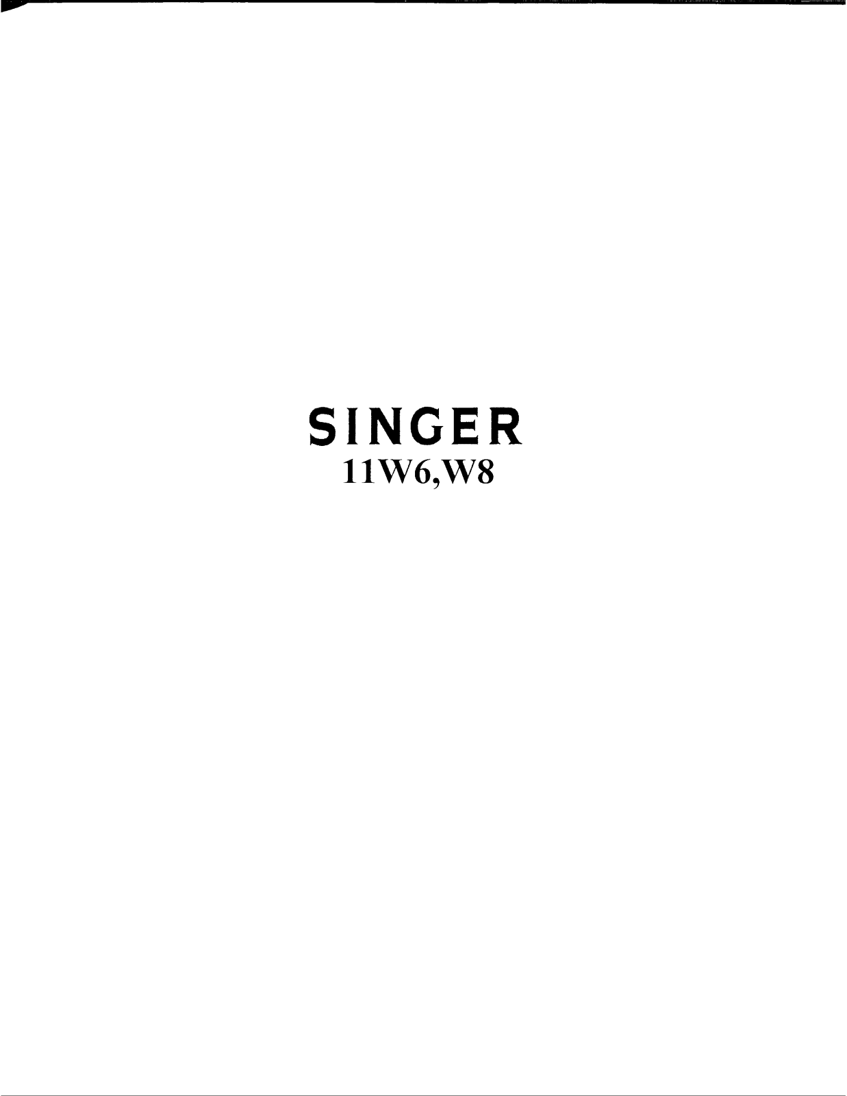 Singer 11W6_8 Parts Book