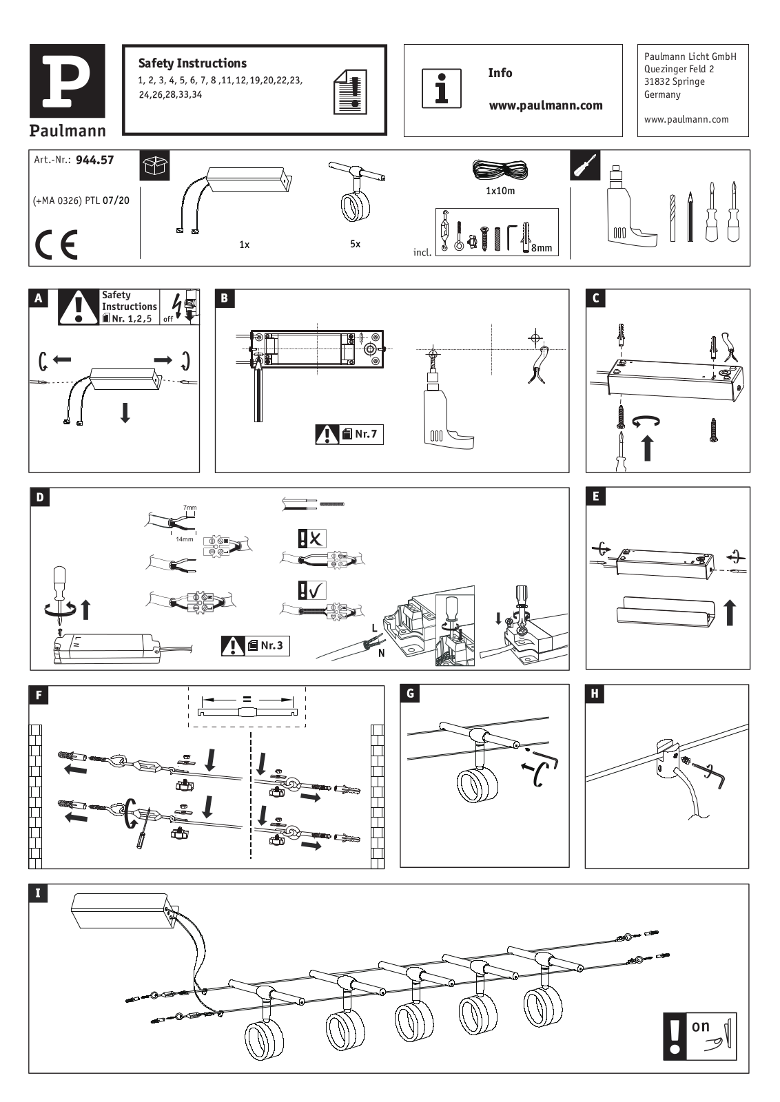 Paulmann 94457 Installation manual - ManualMachine.com