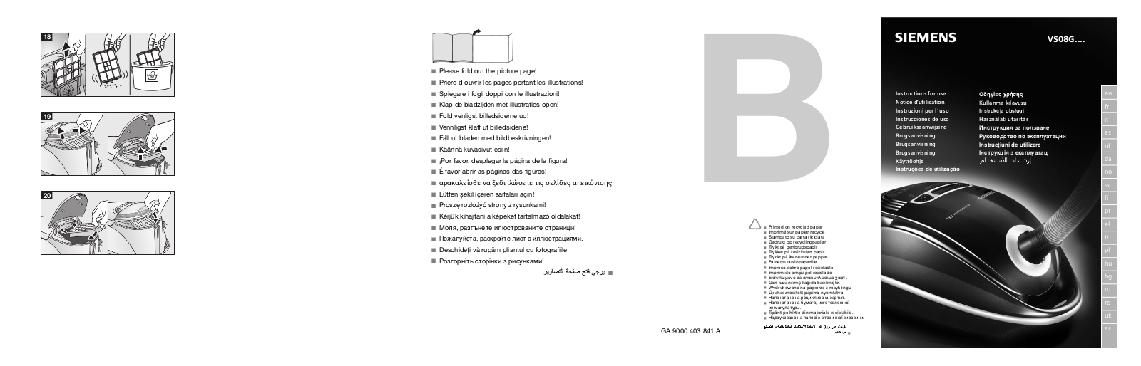 Siemens BSG81623, VS08G1223 User Manual