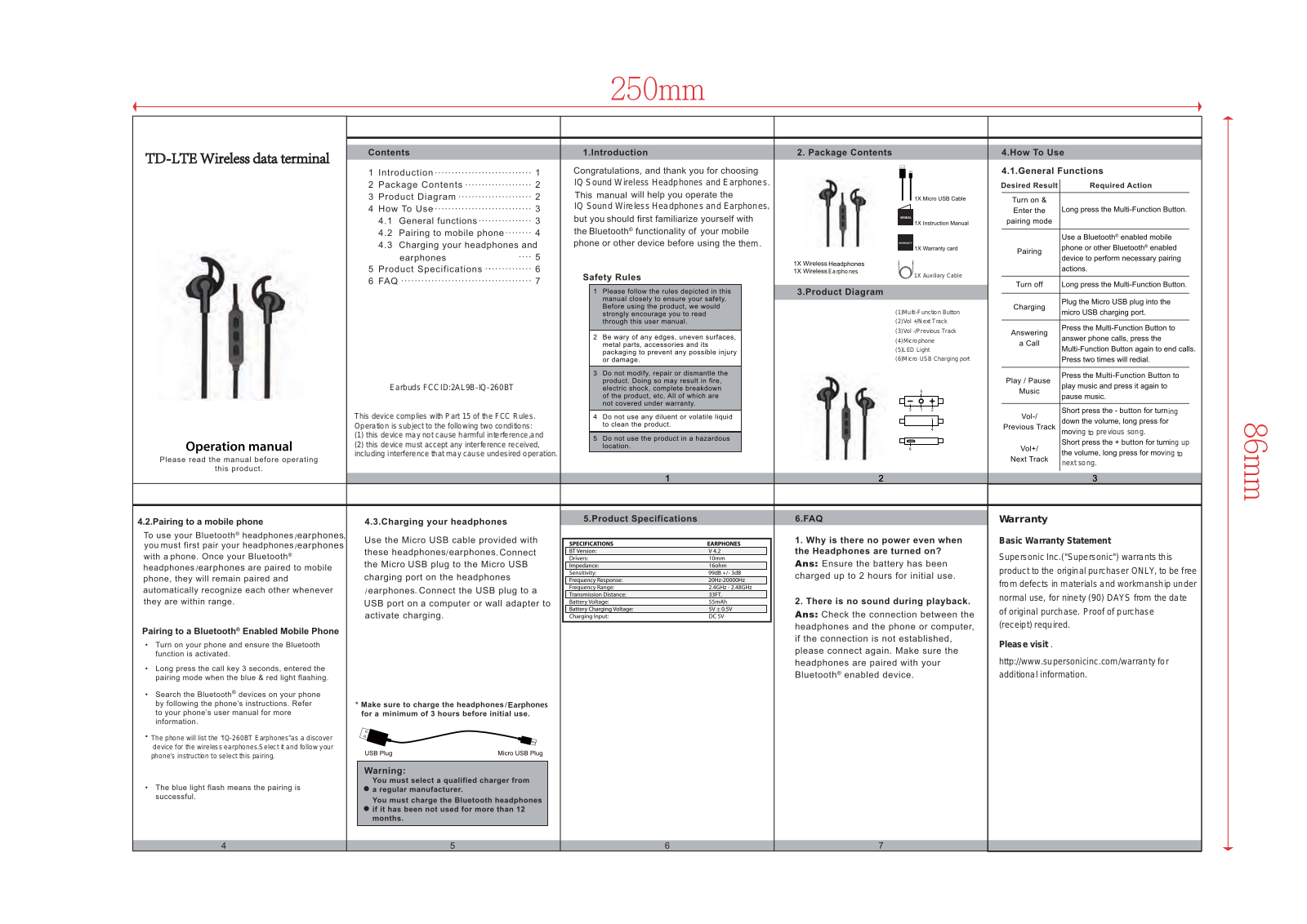 SHENGLAI TECHNOLOGY IQ 260BT User Manual