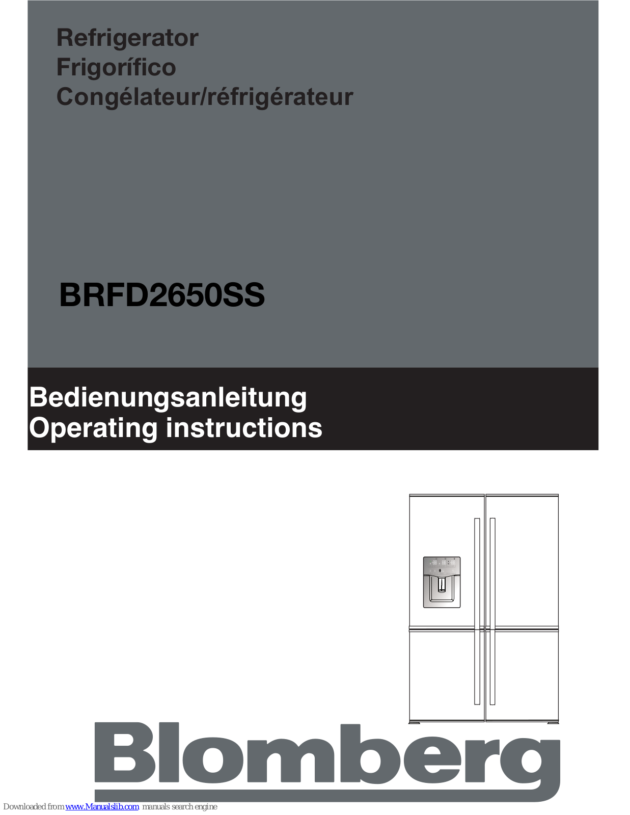 Blomberg BRFD2650SSN Operating Instructions Manual