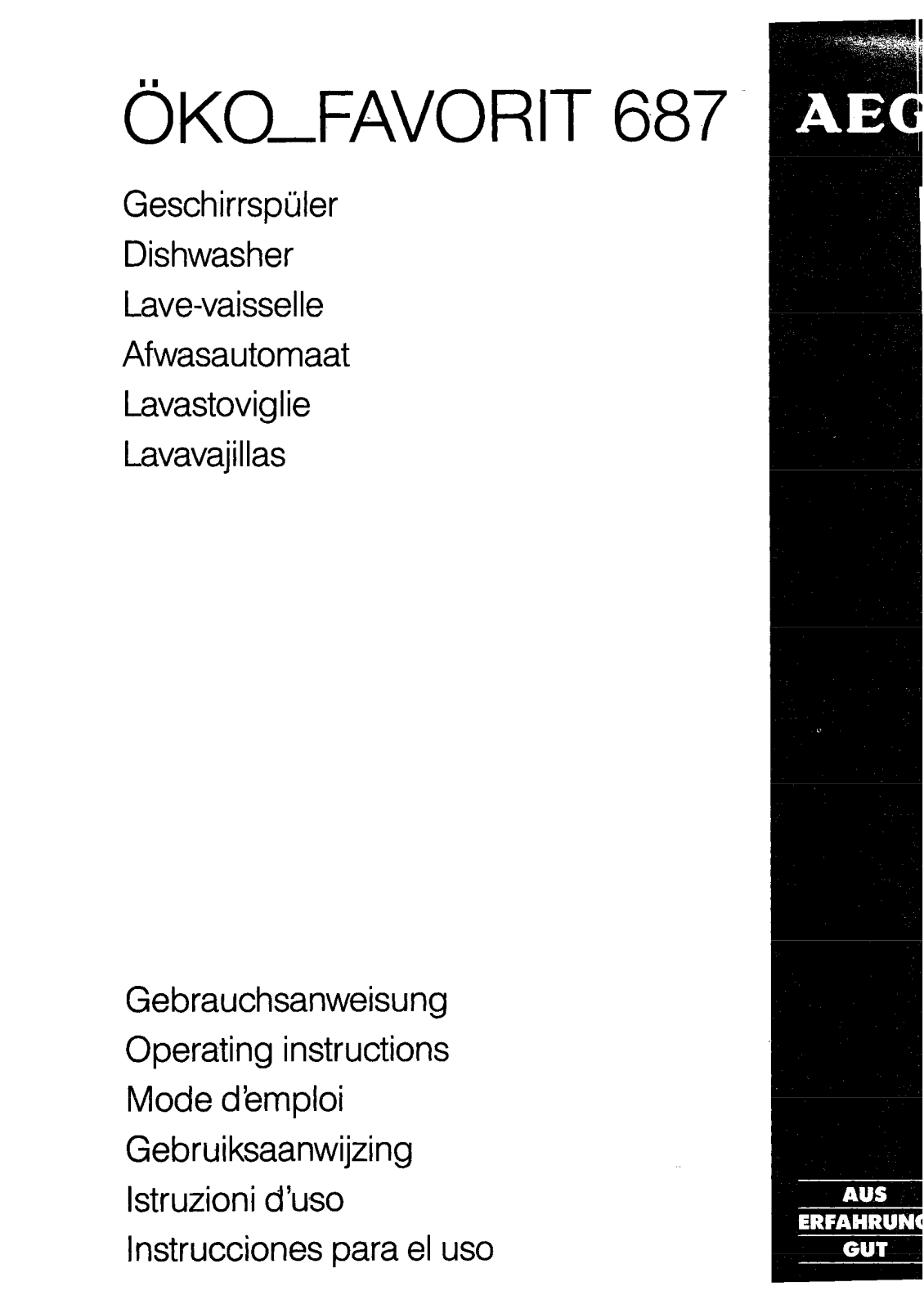 AEG FAVORIT 687W User Manual