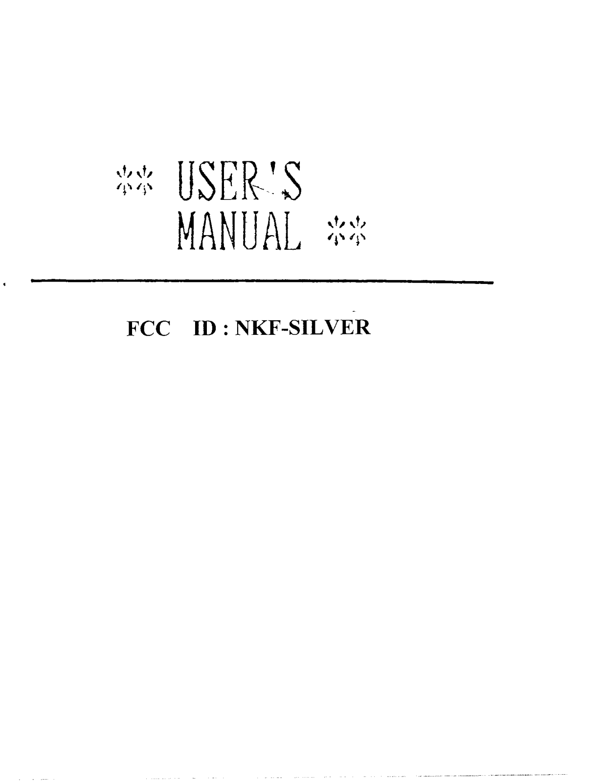 Maxtronic Co SILVER User Manual