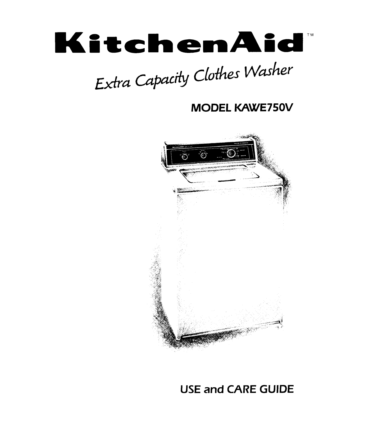 KitchenAid KAWE750V User Manual