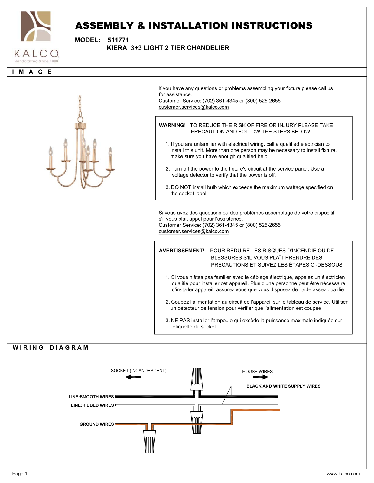 Kalco 511771MG Assembly Guide - ManualMachine.com