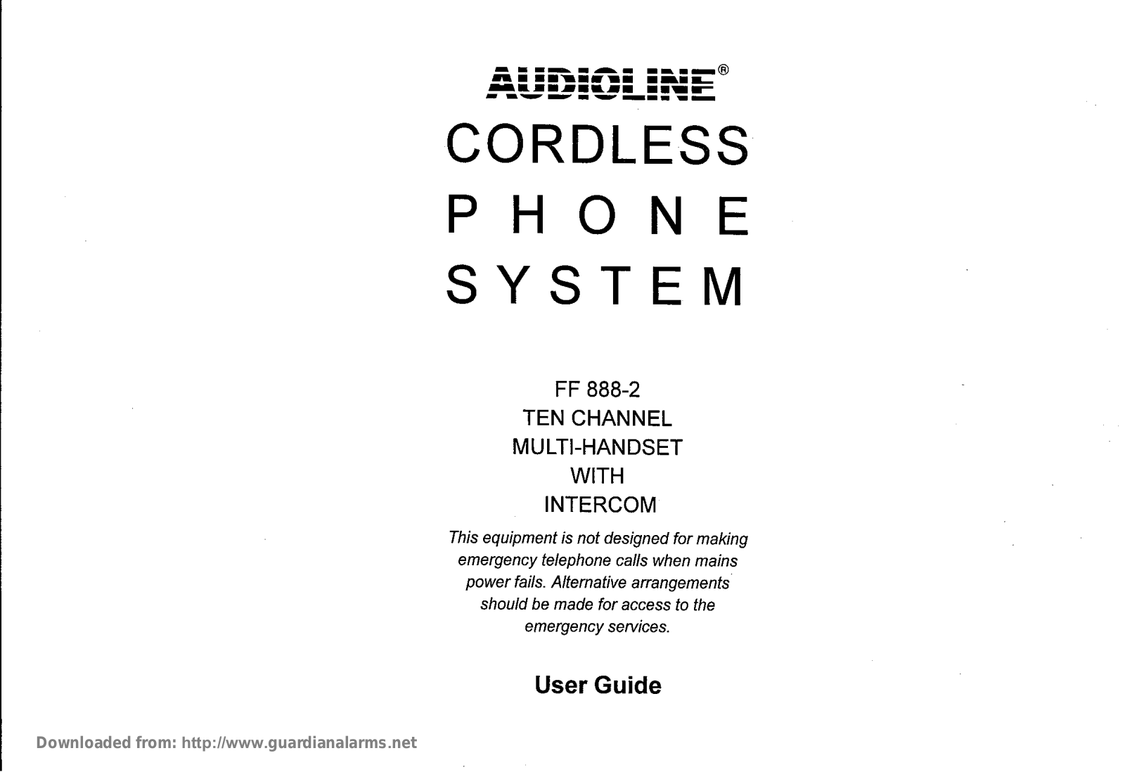 Audioline FF888-2 User Manual