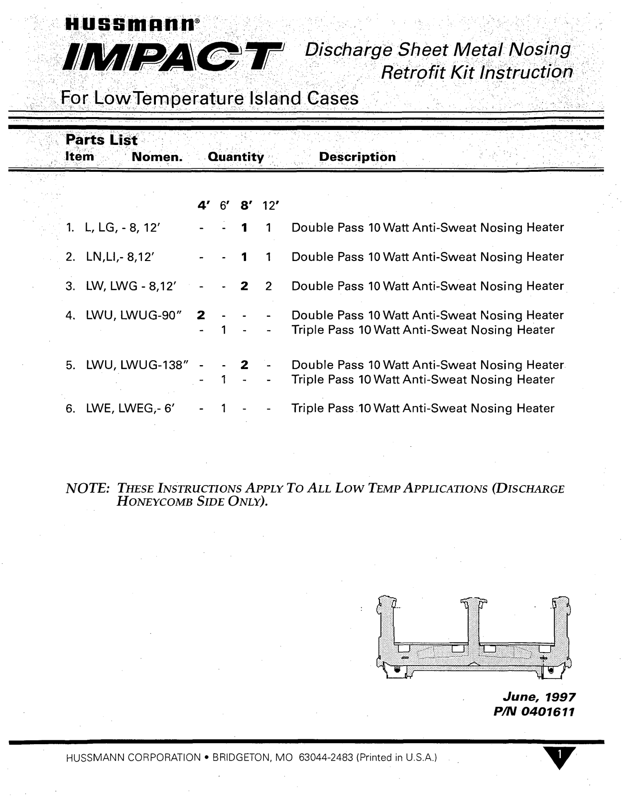 Hussmann LW, LWE, LWEG, LWG, LWU Install Manual - ManualMachine.com