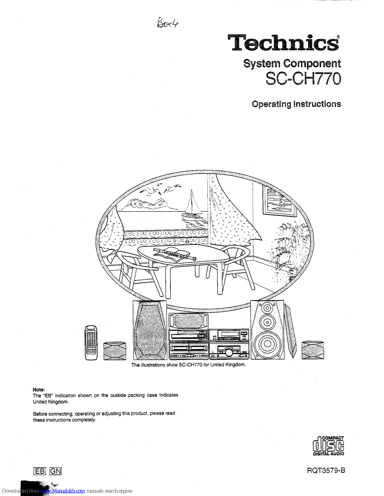 Technics ST-CH770, SE-CH770, SL-CH770, RS-CH770, SB-CH770 Operating Instructions Manual