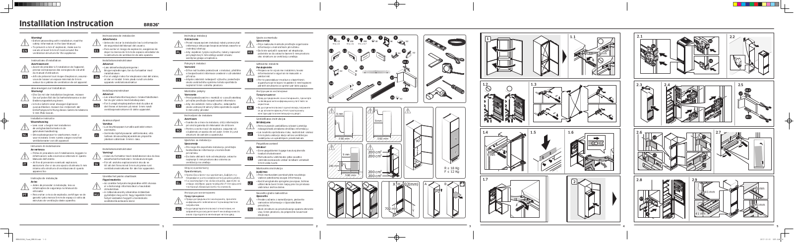 Samsung BRB2G0135WW Assembly instructions