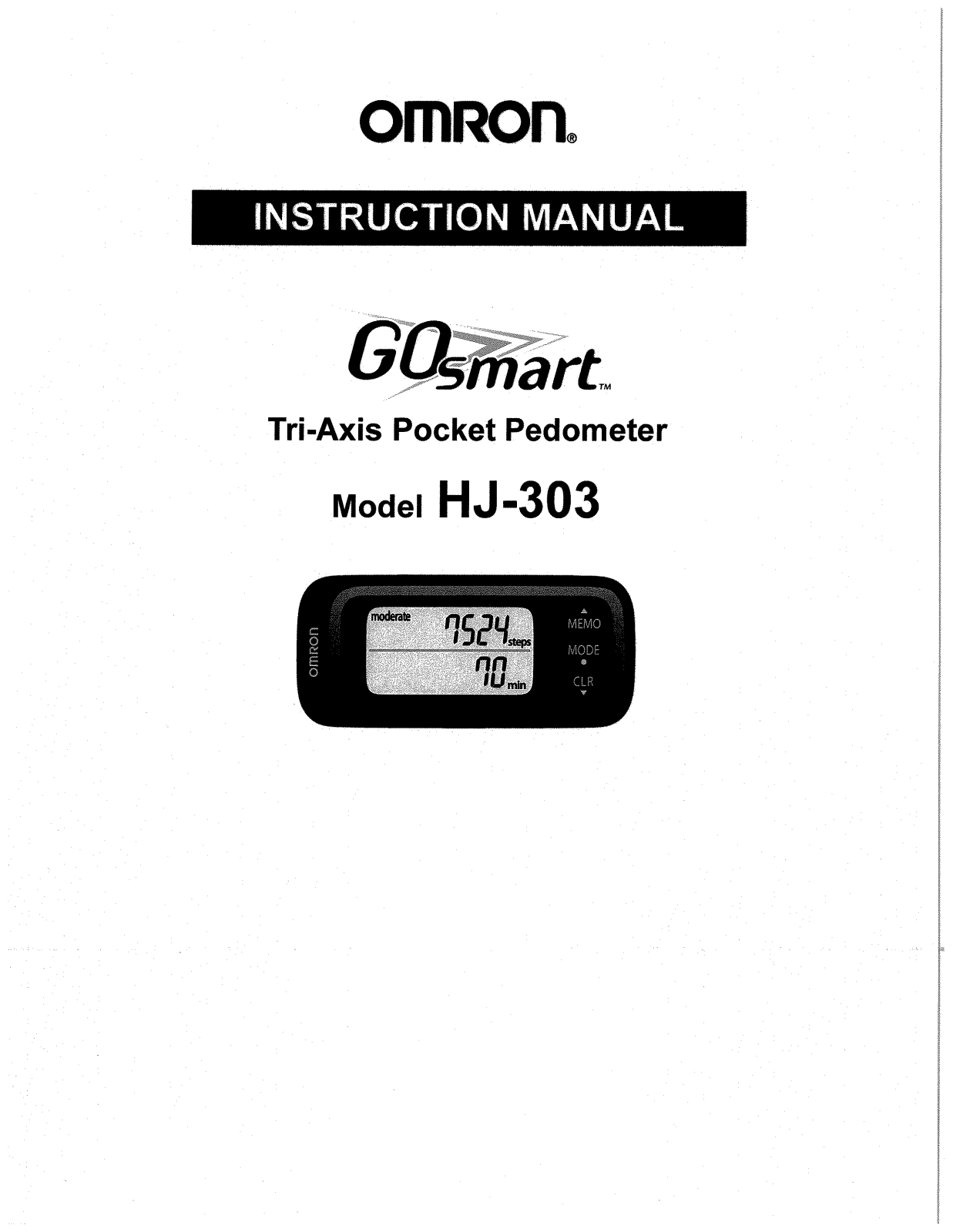 Omron HJ-303 User Manual