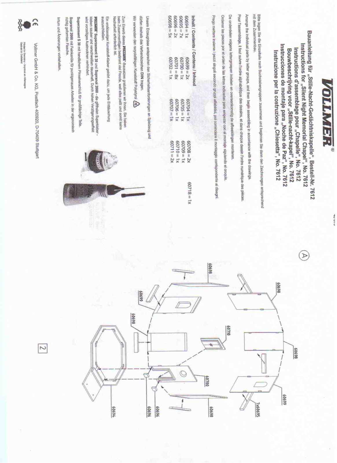 Vollmer 7612 Instructions