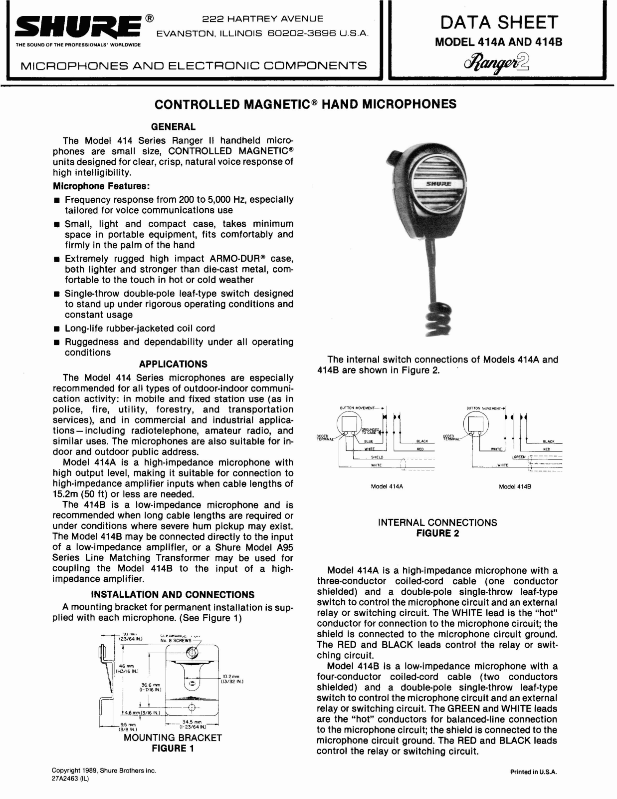 Shure 414B User Guide - ManualMachine.com