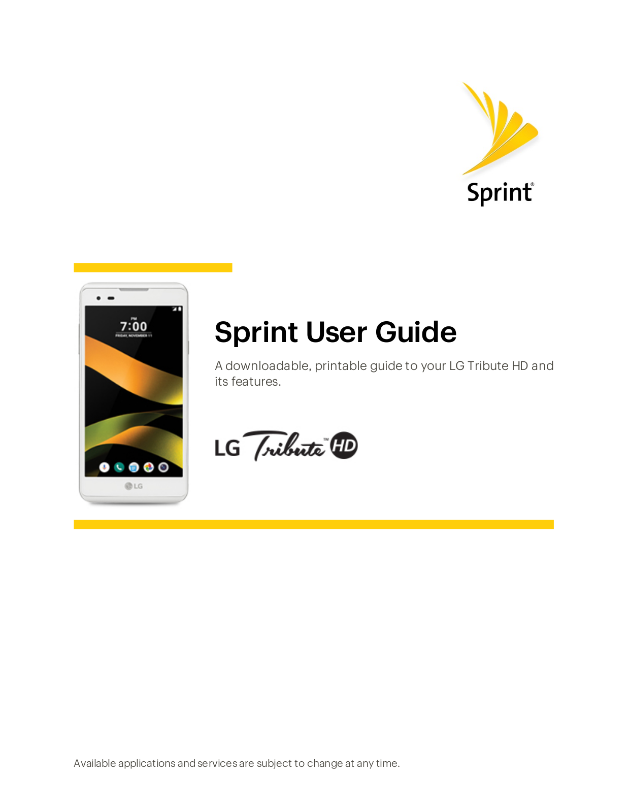 LG Tribut HD User Manual