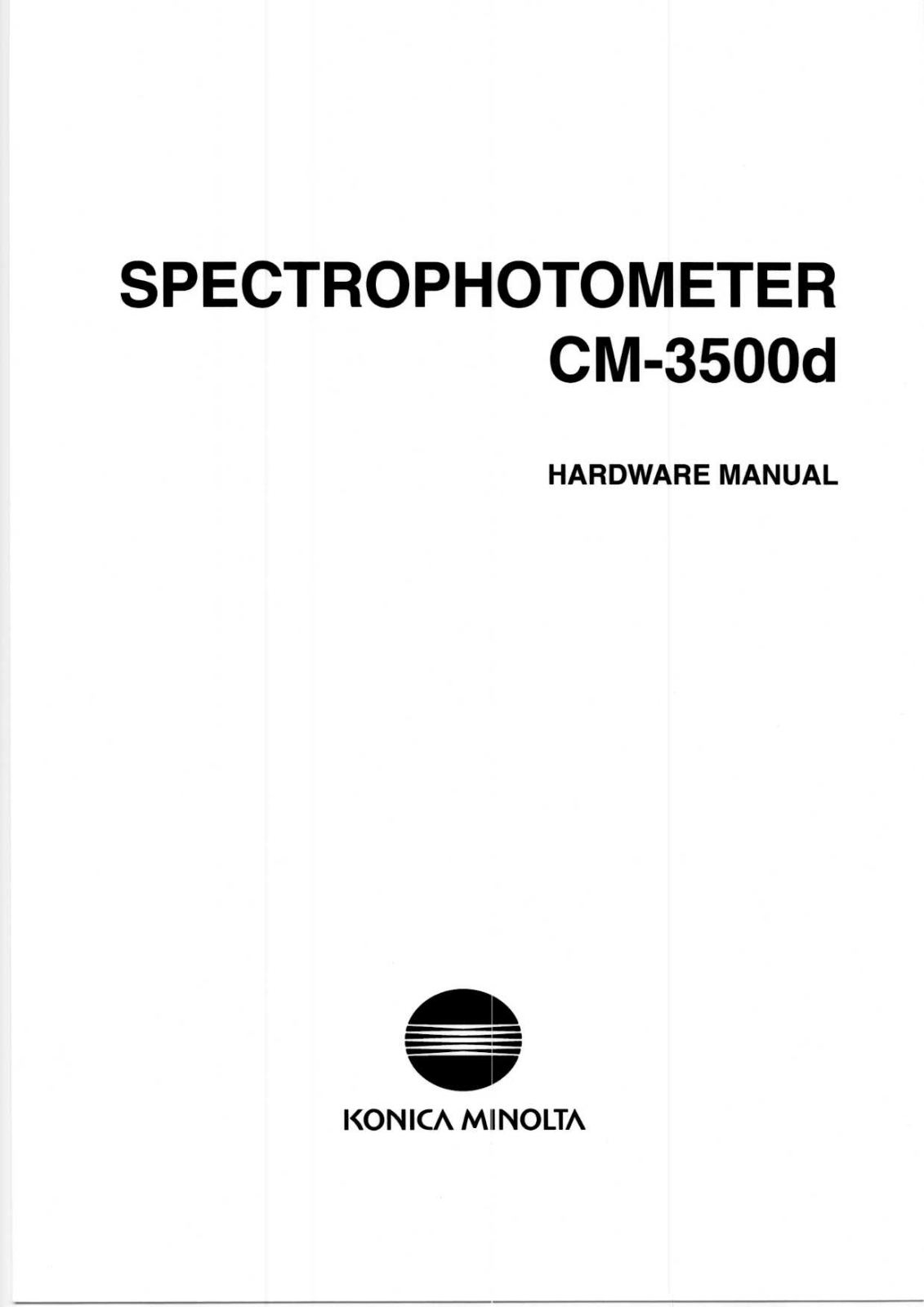 Konica CM-3500D User Manual