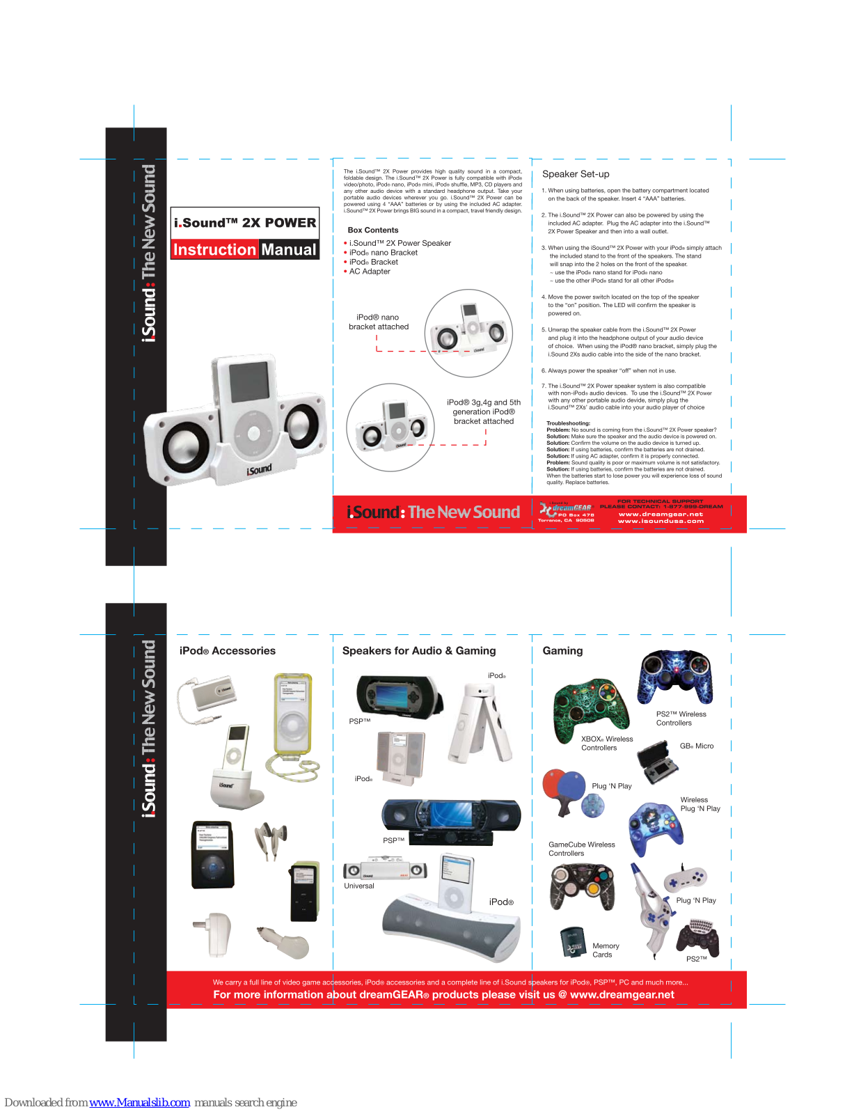 DreamGEAR iSound 2X Power Instruction Manual