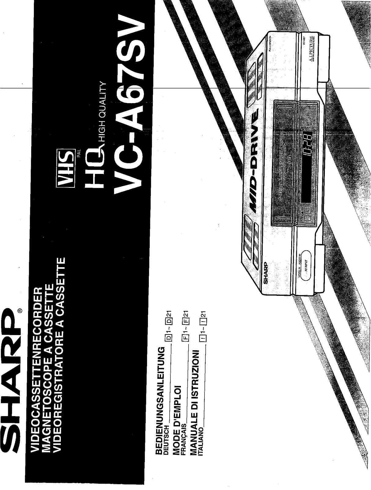 Sharp VC-A67SV User Manual