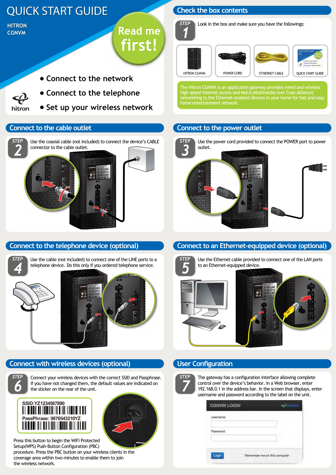 Hitron TECHNOLOGIES CGNVM Users Manual