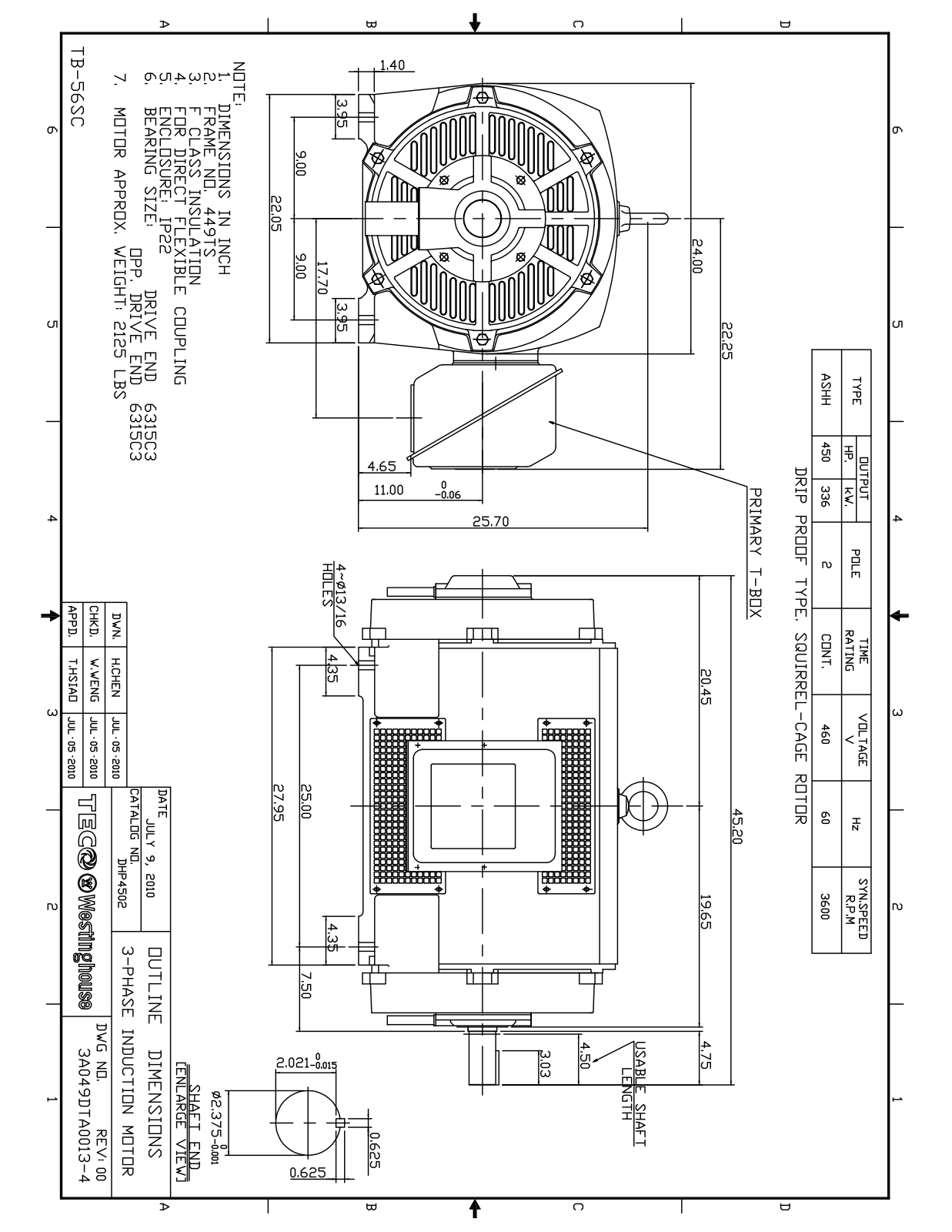 Teco DHP4502 Reference Drawing