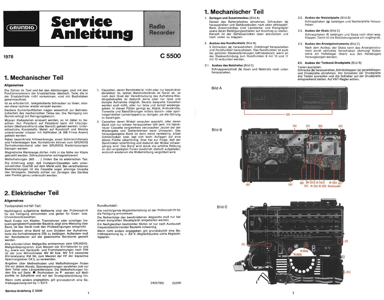 Grundig C-5500 Service Manual