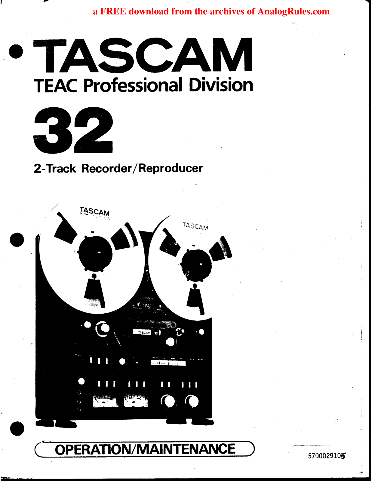 Tascam 32 Owners manual
